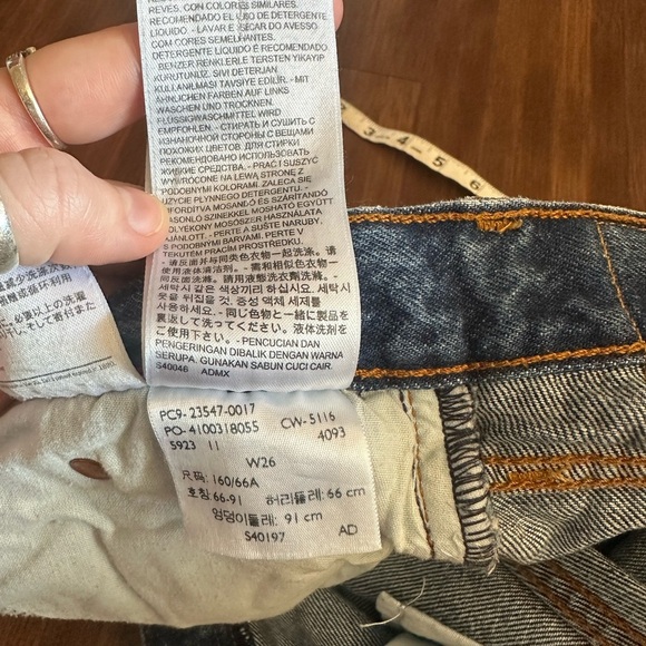 Levi’s 501 selvedge White Oak Cone denim raw hem button fly shorts 26 - Picture 4 of 10